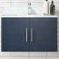 Lexora Home Geneva 30" Single Bathroom Vanity in Navy Blue with 2 cm White Quartz Top and Rectangular Sink, , large