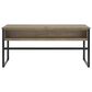 Ashley Montia 67" Writing Desk in Light Brown and Gunmetal Gray, , large
