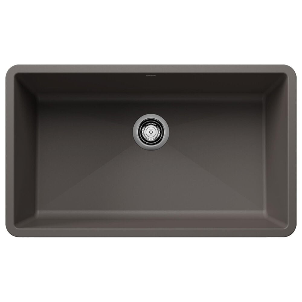 Blanco Precis 32" Super Single Bowl Kitchen Sink in Volcano Gray, , large