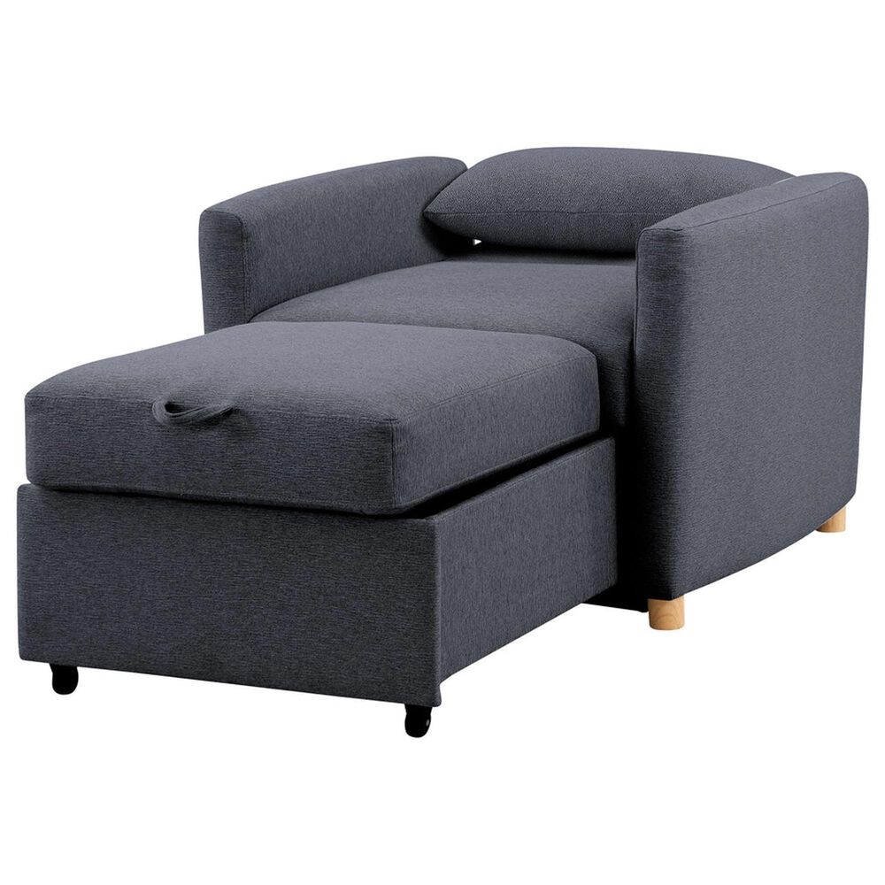 Lifestyle Solutions Conley Convertible Chair in Navy Blue, , large