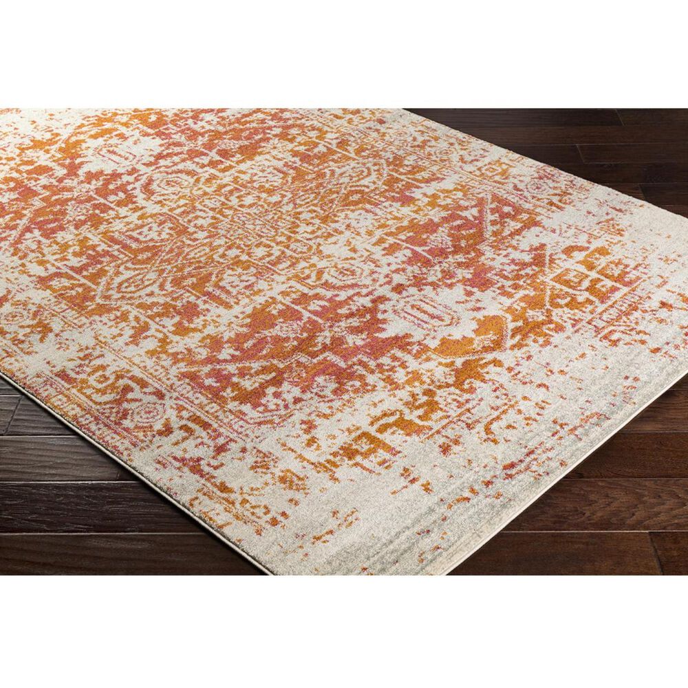 Surya Harput HAP-1019 5&#39;3&quot; x 7&#39;3&quot; Orange, Gray and Garnet Area Rug, , large