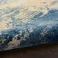 Nourison Twilight 2" x 3" Navy and Gold Area Rug, , large