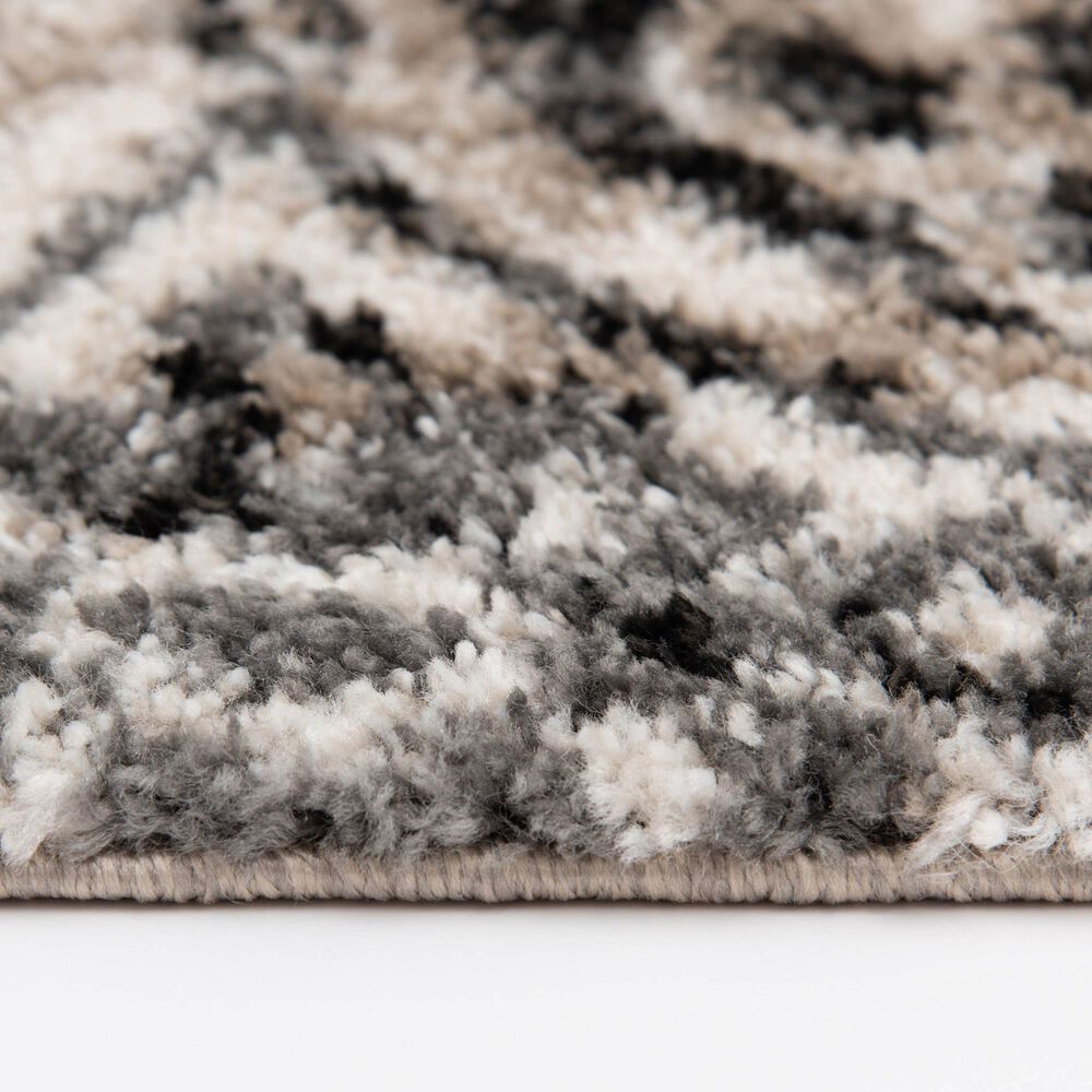 Central Oriental Tulsa Ledyard 7&#39;10&quot; x 9&#39;10&quot; White Sand and Nickel Area Rug, , large