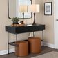 LumiSource Lenuxe 24" Metal Table Lamp with Natural Linen Shade in Oil Rubbed Bronze (Set of 2), , large