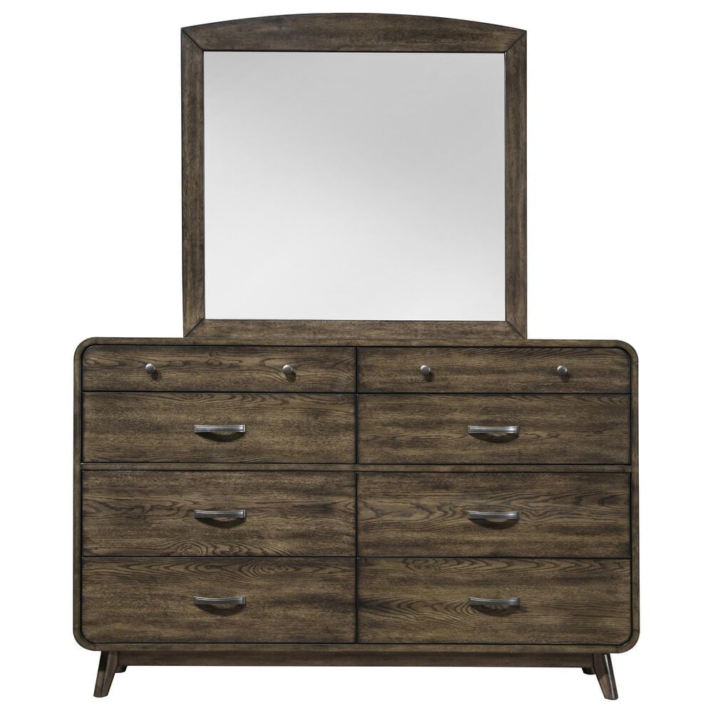 New Heritage Design Rex 5-Piece Queen Panel Bedroom Set in Walnut, , large