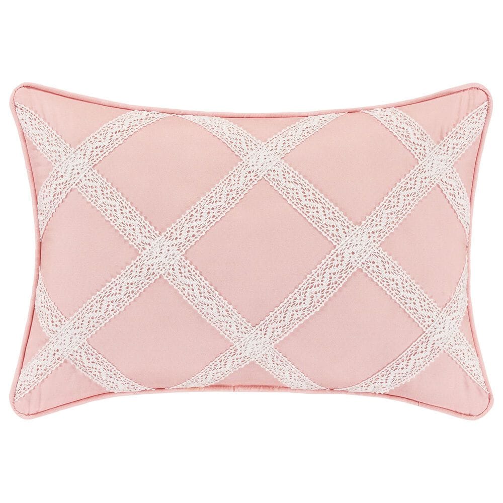 J. Queen New York Bungalow 13" x 19" Lumbar Pillow in Rose, , large