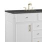 James Martin Bellshire 48" Single Bathroom Vanity in Bright White with 3 cm Parisien Bleu Silestone Top and Rectangular Sink, , large
