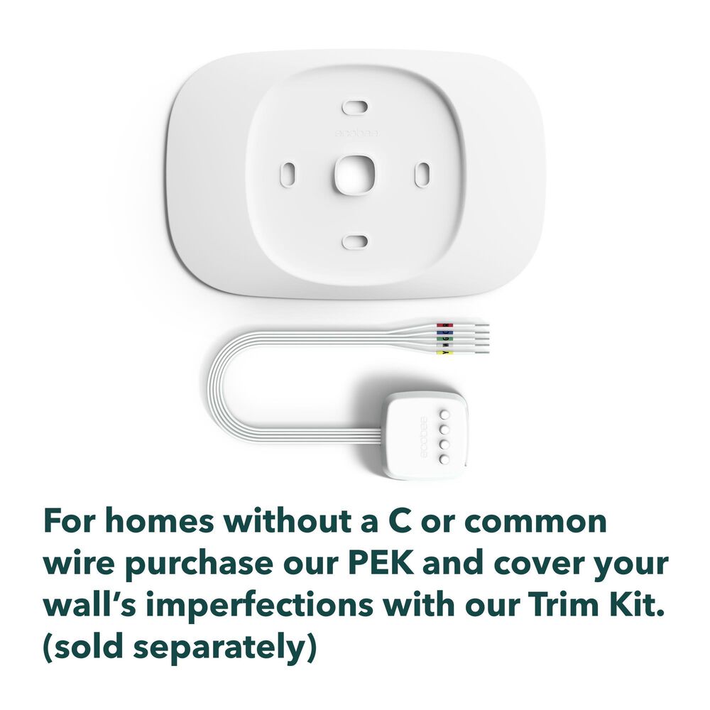 Ecobee Smart Thermostat Essential - Energy Star Certified programmable Wi-Fi Thermostat - Works with Siri, Alexa, and Google Assistant, , large