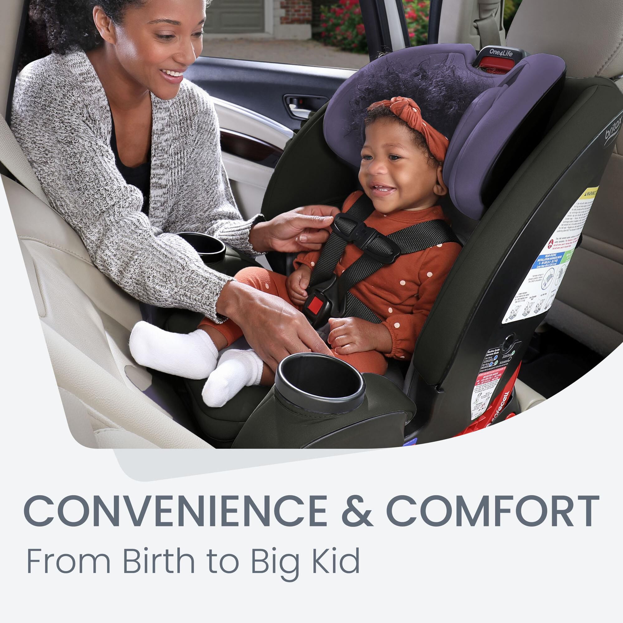 Large child car seat top