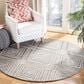 Safavieh Micro-Loop 5" Round Dark Grey and Ivory Area Rug, , large