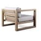Hearth and Haven Paradise Outdoor Eucalyptus Wood Lounge Chair in Gray, , large