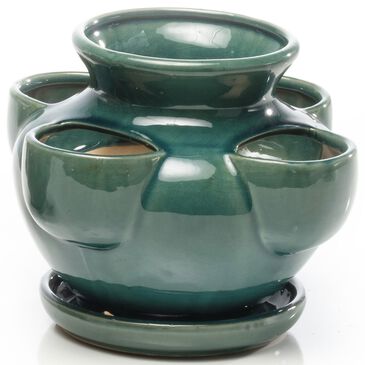Alfresco Home 4-Pocket Strawberry Patio Jar in Emerald, , large