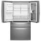 GE Profile 22.4 Cu. Ft. Smart Counter-Depth 4-Door French-Door Refrigerator with Kitchen Assistant in Fingerprint Resistant Stainless Steel, , large