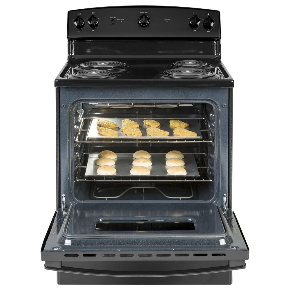 GE Appliances 30&quot; Freestanding Electric Range in Black, , large