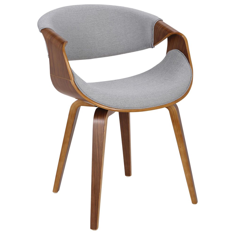 Lumisource Curvo Dining Chair in Light Grey/Walnut, , large