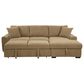 Coaster Pastrana Stationary Right Arm Facing Chaise Sleeper Sectional Sofa in Camel, , large