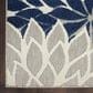 Nourison Aloha ALH05 2"3" x 12" Ivory and Navy Indoor/Outdoor Runner, , large