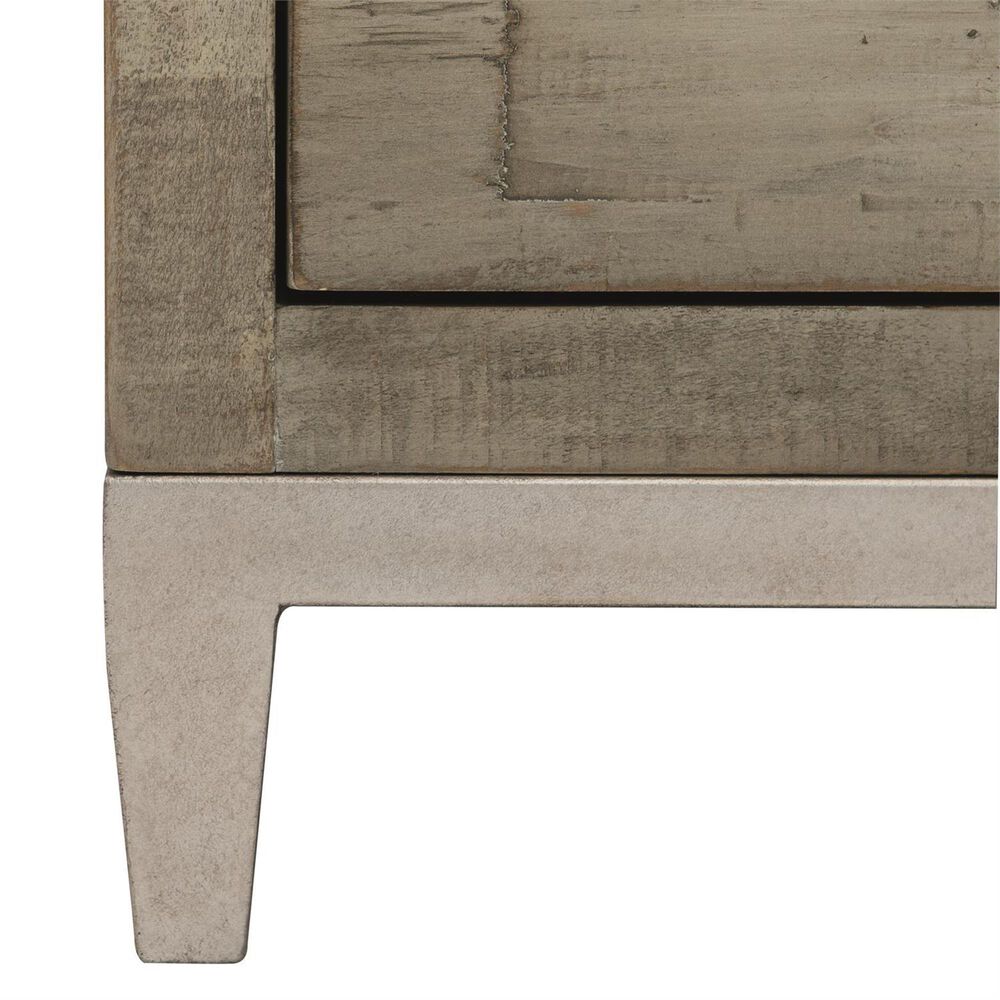 Bernhardt Highland Park Shaw 3-Drawer Nightstand in Morel and Glazed Silver, , large