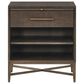 Furniture Worldwide Montclair 1-Drawer Nightstand in Medium Brown and Smoked Gold, , large