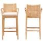 Baxton Studio Storsel Bar Stool in Natural (Set of 2), , large