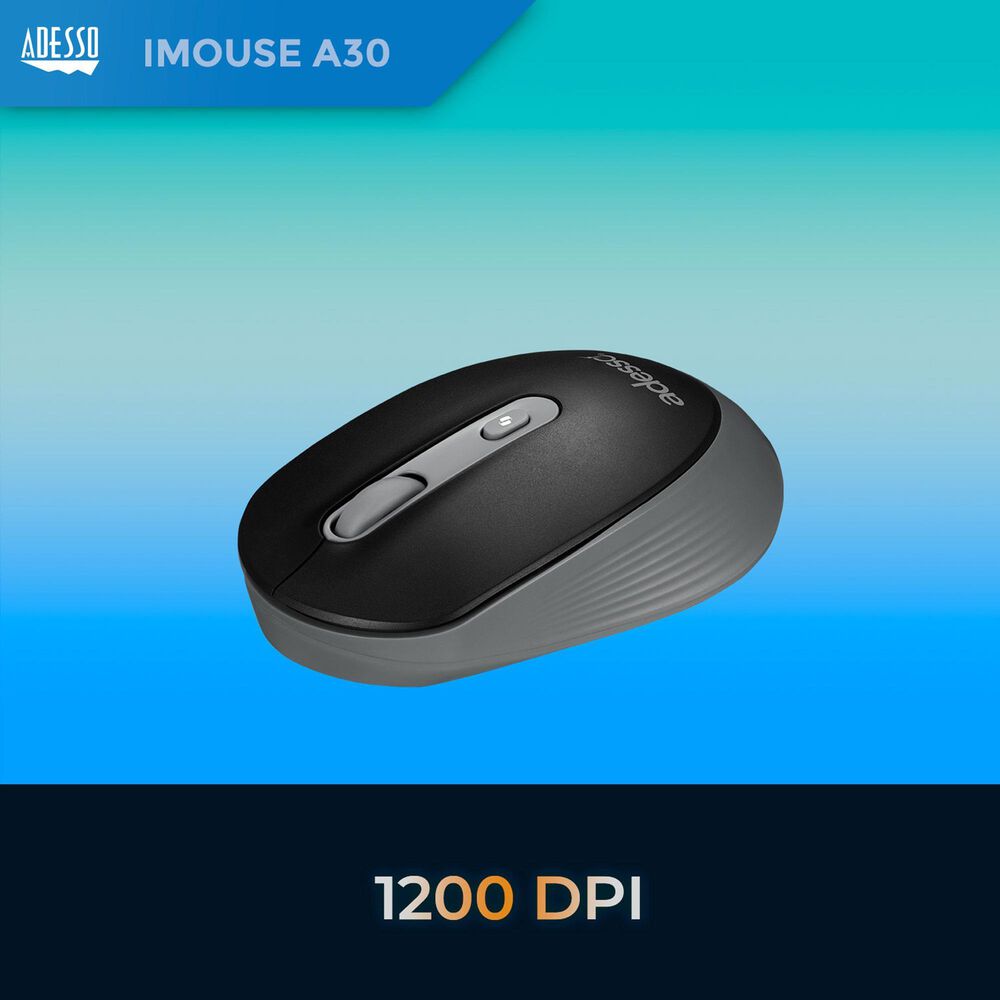 Adesso Wireless Mouse with AI Copilot Shortcut Button in Black, , large