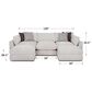Moore Furniture Pollock 5-Piece Stationary Symmetrical Sectional in Linwood Linen, , large