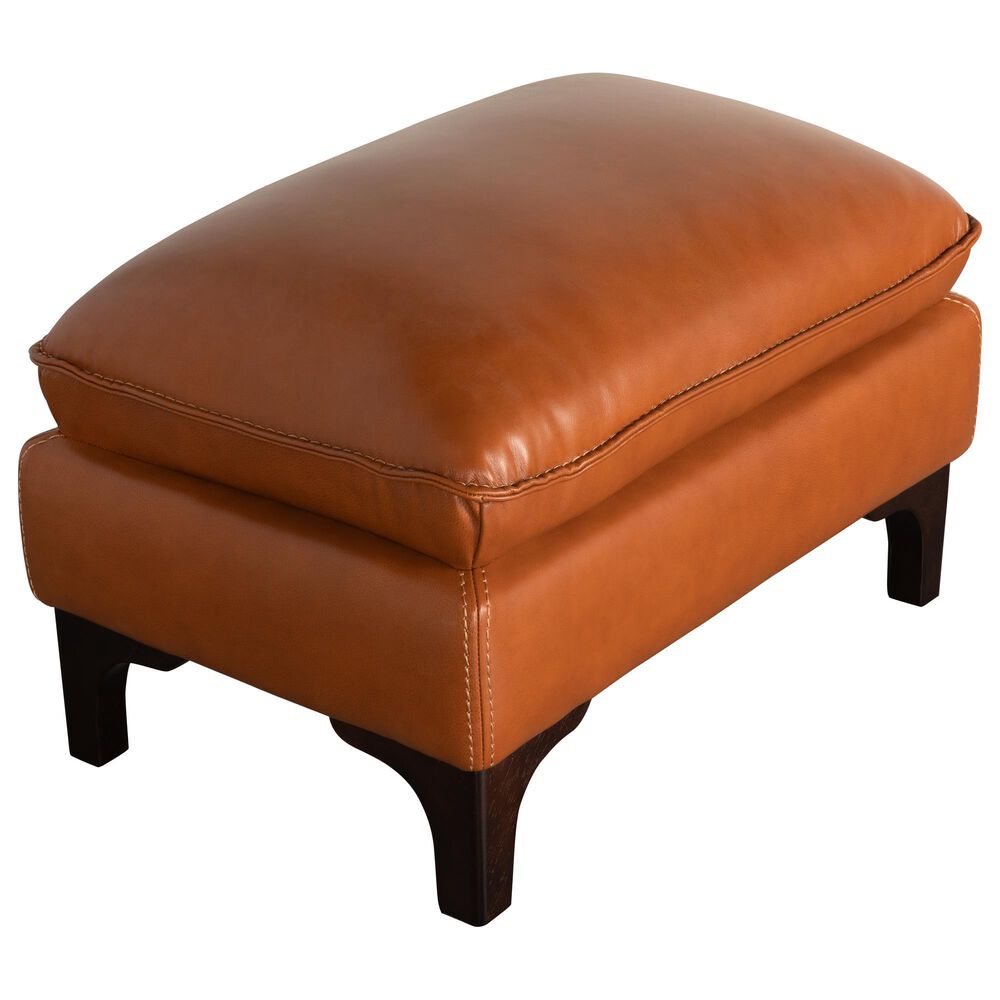 Sienna Designs Leather Ottoman in Everest Caramel, , large