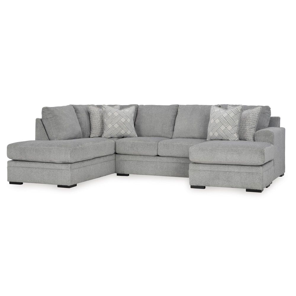 Ashley Casselbury 2-Piece Right Facing U-Shaped Sectional with Sofa Chaise in Cement, , large