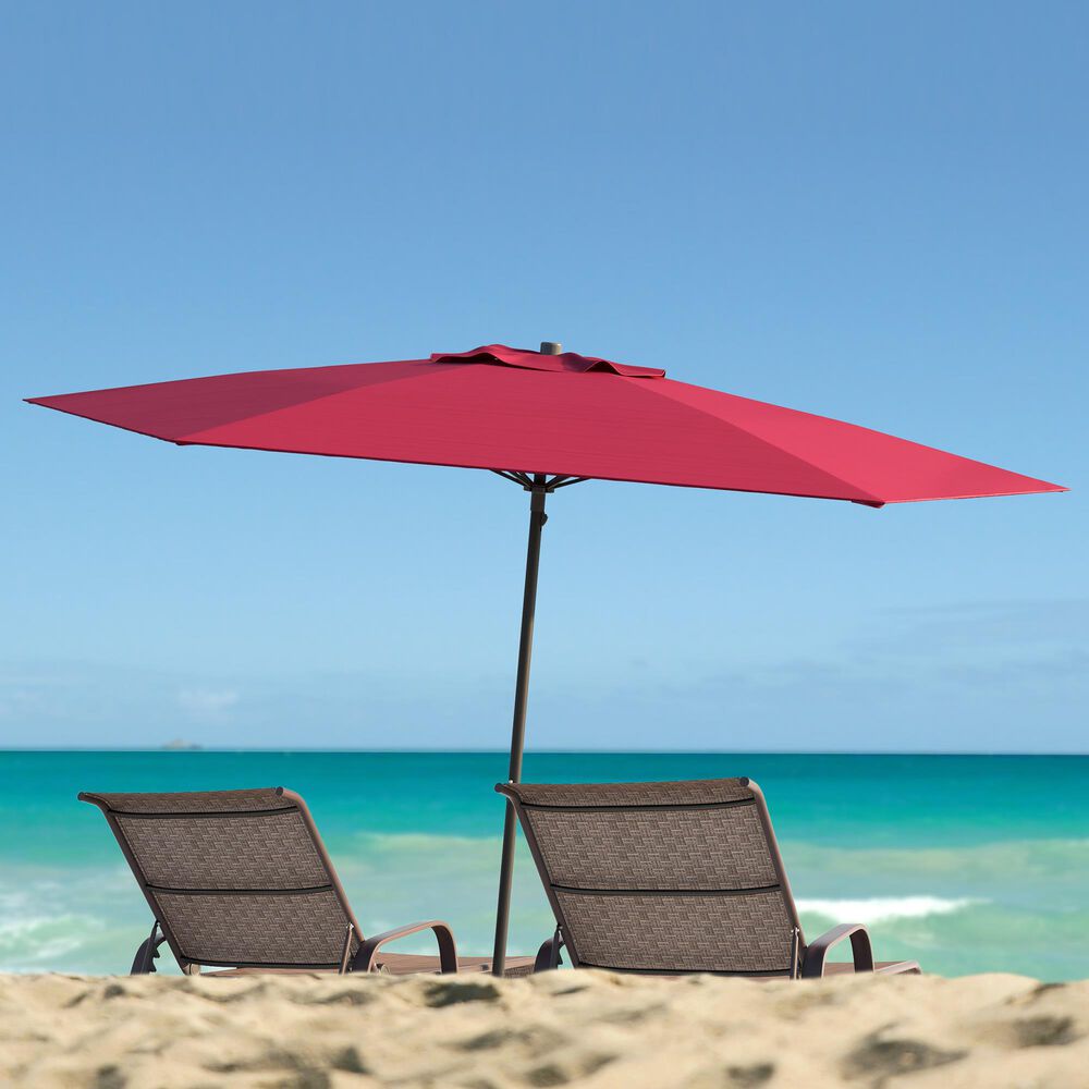 CorLiving 7.5' UV & Wind Resistant Umbrella in Wine Red, , large