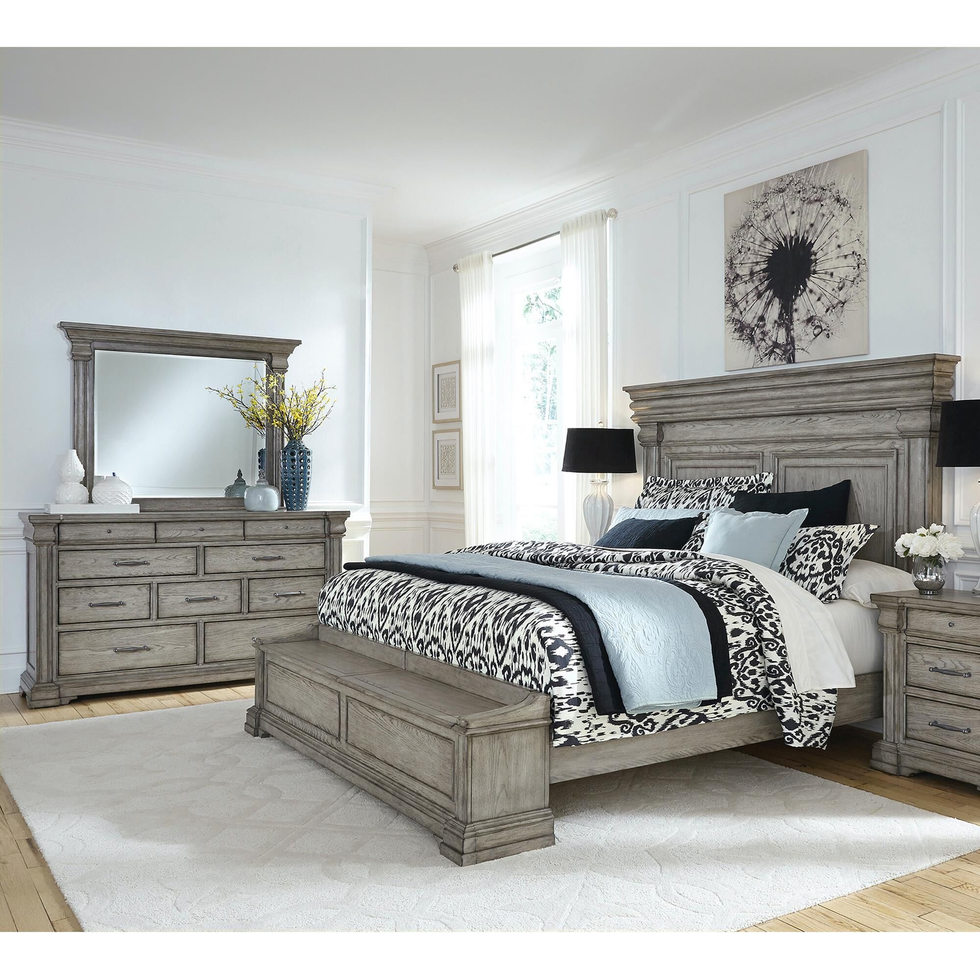 Chapel Hill Madison Ridge 3 Piece Queen Bedroom Set in Gray
