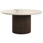 37B Banyan and Cavoli 5-Piece Round Dining Set in Cream and Dark Brown, , large