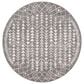 Safavieh Tulum 3" Round Ivory and Dark Grey Area Rug, , large