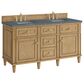 James Martin Vanities Lorelai 60" Double Vanity in Light Natural Oak with 3 cm Parisien Bleu Quartz Top, , large