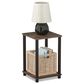 HOMLUX 2-Tier Turn-N-Tube End Table in Walnut and Brown, , large