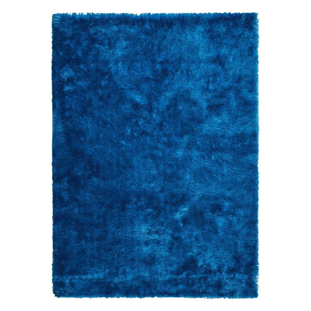 Nourison Glimmer Shag GLI01 5" x 7" Aqua Area Rug , , large