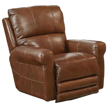 Catnapper Hoffner Power Lay Flat Recliner in Chestnut, , large