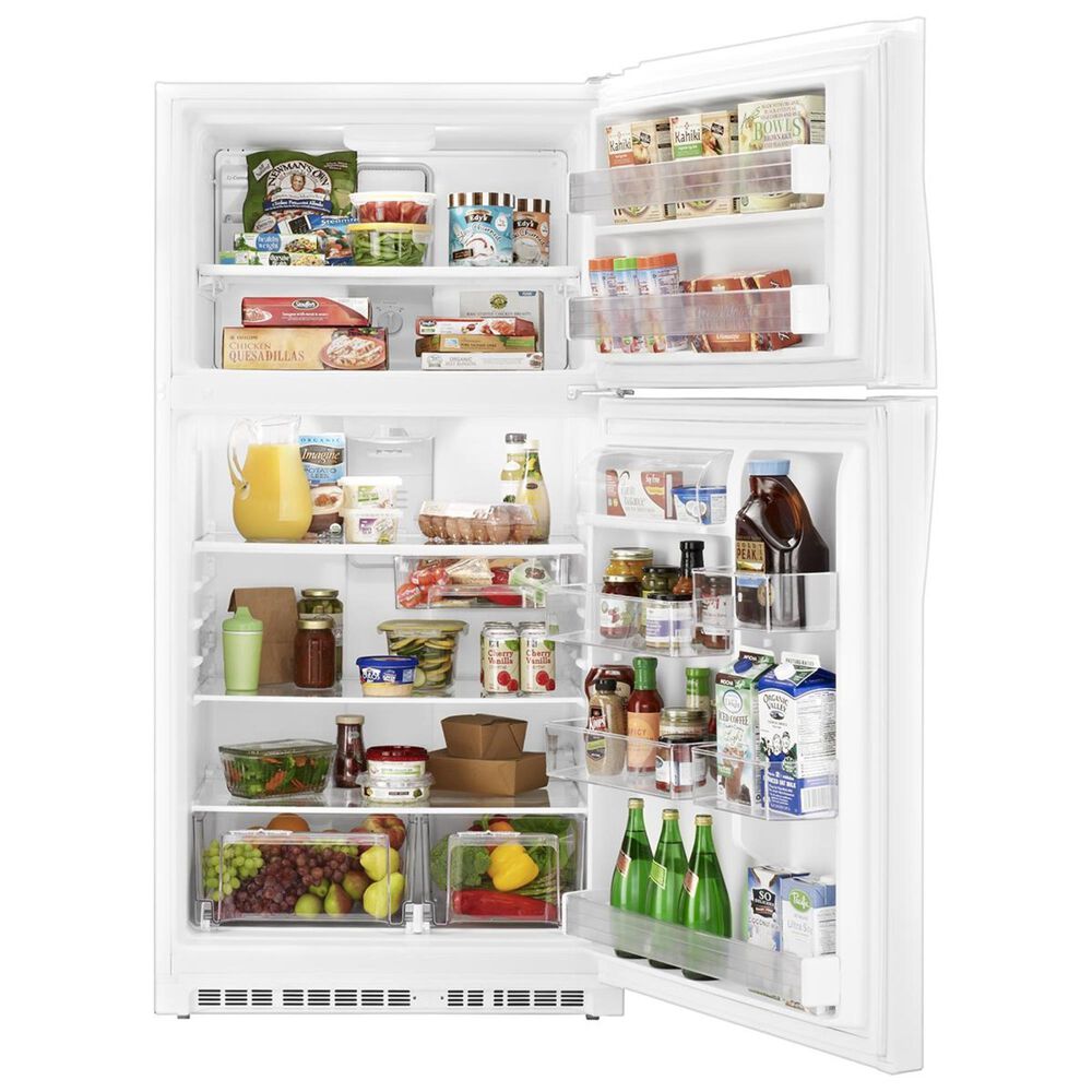 Whirlpool 21 Cu. Ft. 33&quot; Wide Top-Freezer Refrigerator with LED Interior Lighting in White, , large