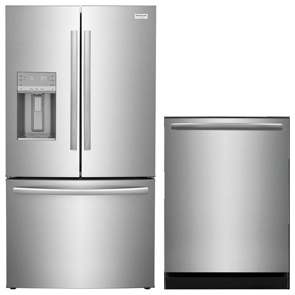 Frigidaire Gallery 2-Piece Kitchen Package with Standard-Depth French Door Refrigerator and 24" Dishwasher in Stainless Steel, , large