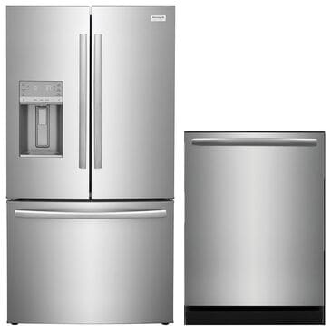 Frigidaire Gallery 2-Piece Kitchen Package with Standard-Depth French Door Refrigerator and 24" Dishwasher in Stainless Steel, , large