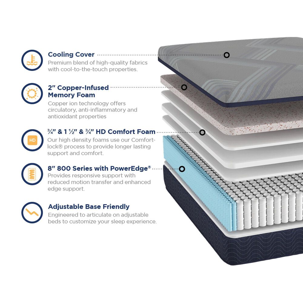 Southerland Whitney Plush Hybrid Twin Mattress with High Profile Box Spring, , large