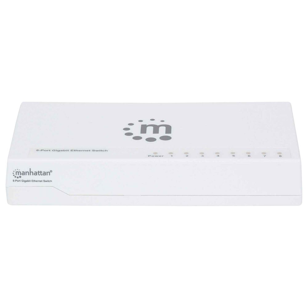 Manhattan 8-Port Desktop Gigabit Ethernet Switch in White, , large