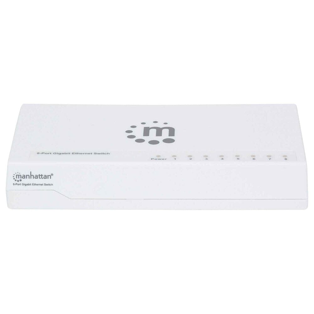 Manhattan 8-Port Desktop Gigabit Ethernet Switch in White, , large