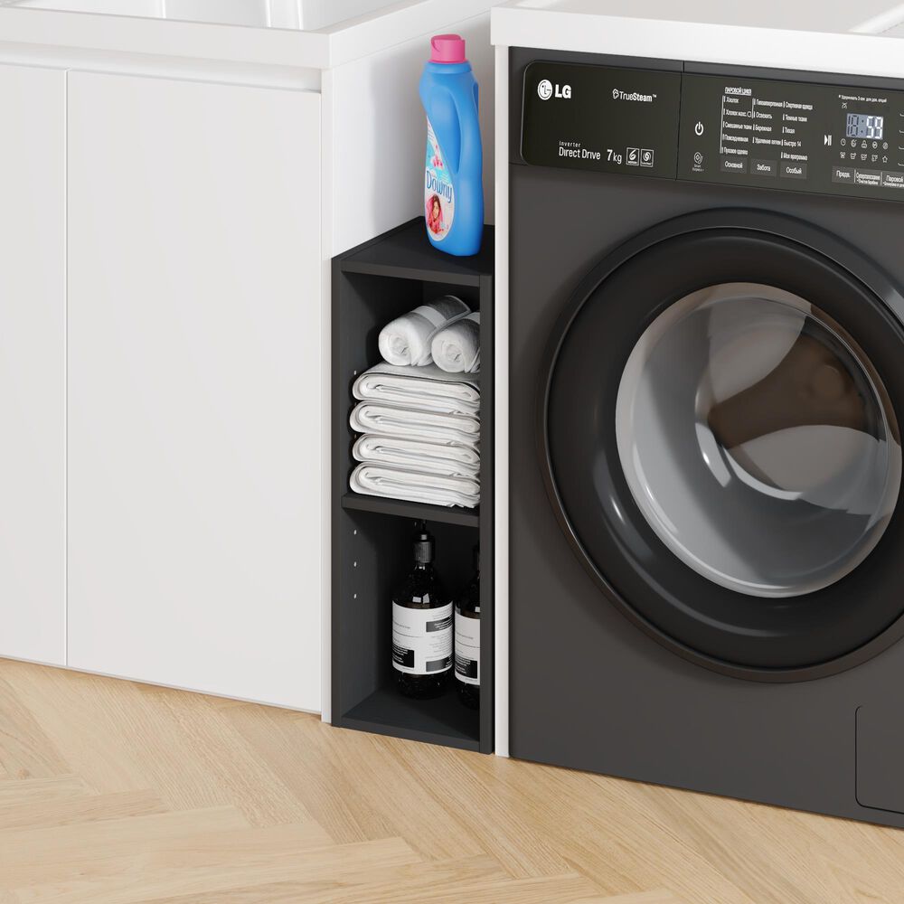 HOMLUX 2-Tier Open Bookcase with 8" Shelf in Blackwood, , large