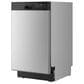 Whirlpool 18" Built-In Dishwasher with Half Load Cycle and Triple Spray Arms in Stainless Steel, , large