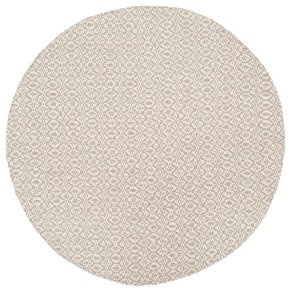 Safavieh Montauk 6' Round Ivory and Beige Area Rug, , large