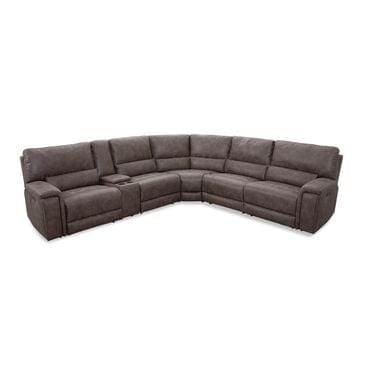 Oxford Furniture 6-Piece Power Reclining Sectional with Power Headrests in Tan, , large
