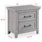 Crown Mark Beckett 2 Drawer Nightstand in Greige, , large