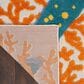 Nourison Aloha 7"10" x 10"6" Blue, Yellow and Orange Indoor/Outdoor Area Rug, , large