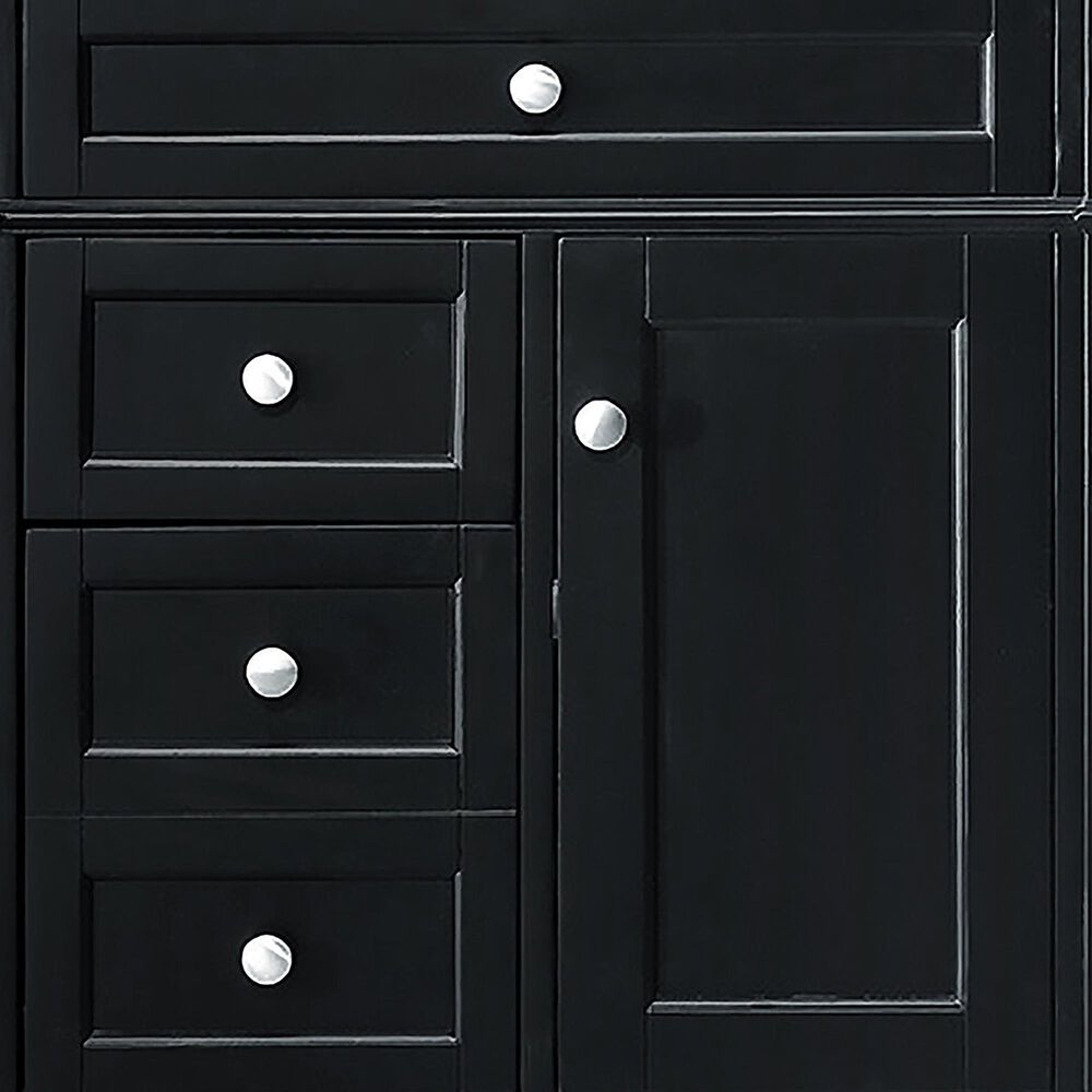 James Martin Vanities Brittany 30" Single Bathroom Vanity in Black Onyx with 3 cm Victorian Silver Quartz Top and Rectangular Sink, , large