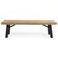 Hearth and Haven Patio Bench with Slat Panel Design in Grey and Natural, , large